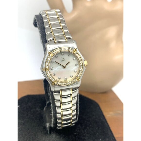 Ebel Women's Watch Swiss Quartz Diamond Mother of Pearl Dial Two Tone 18k Steel - Picture 13 of 14